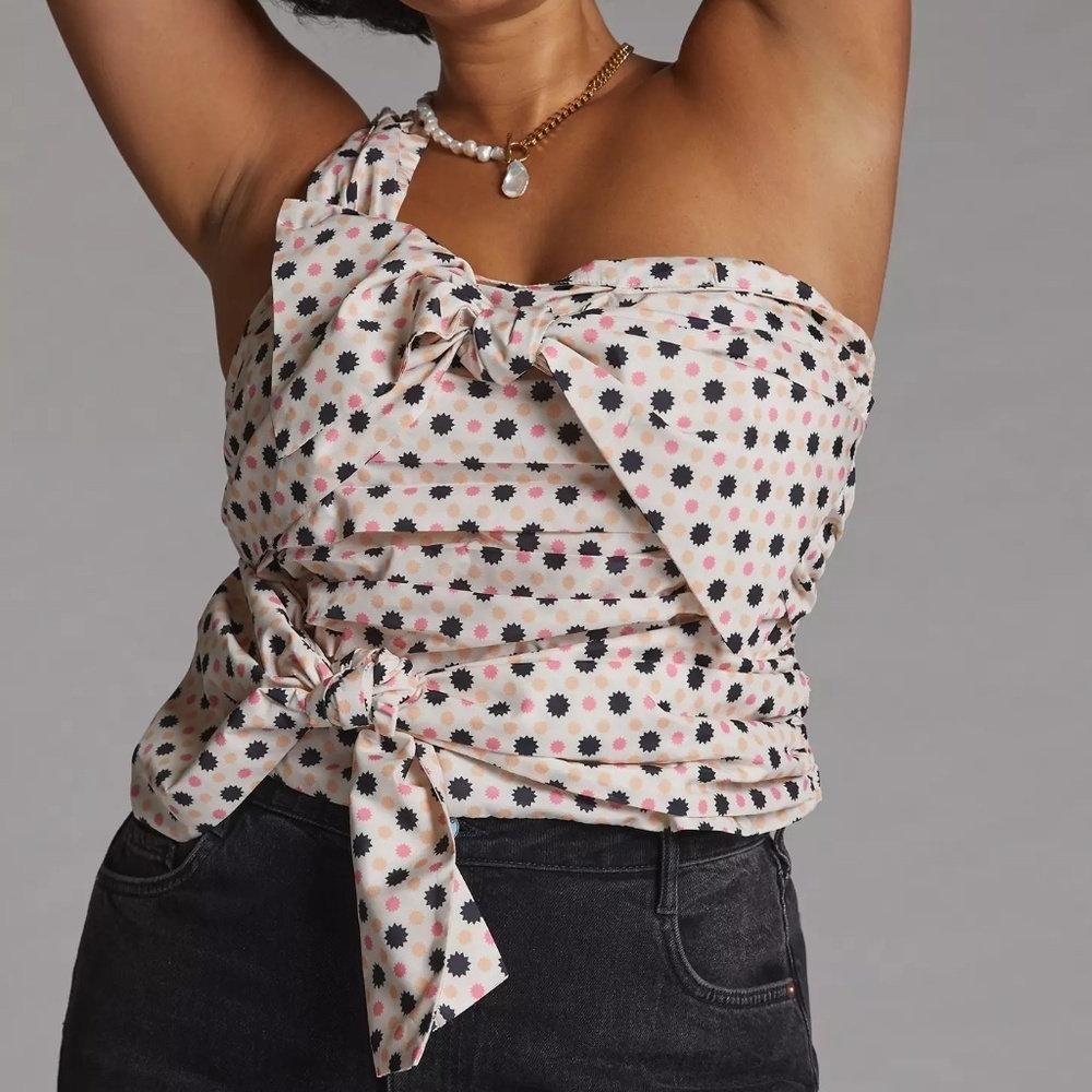 Maeve by Anthropologie Bow-Tie One-Shoulder Tank